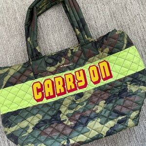 MZ Wallace metro tote medium, camo carry on excellent condition